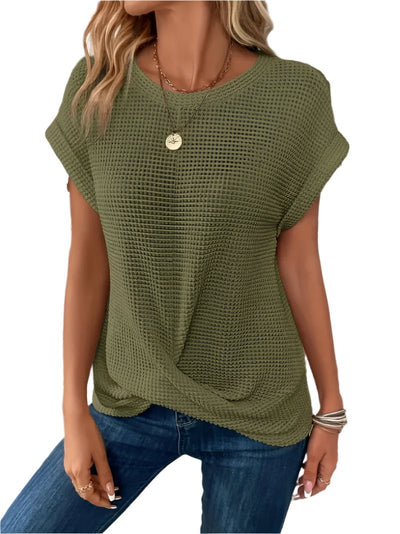 Amadita® | Women'S Knitted Wrap Blouse In Plain Colors