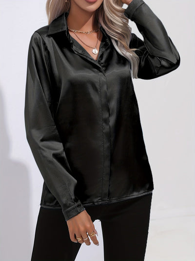 Luz® | Elegant satin blouse