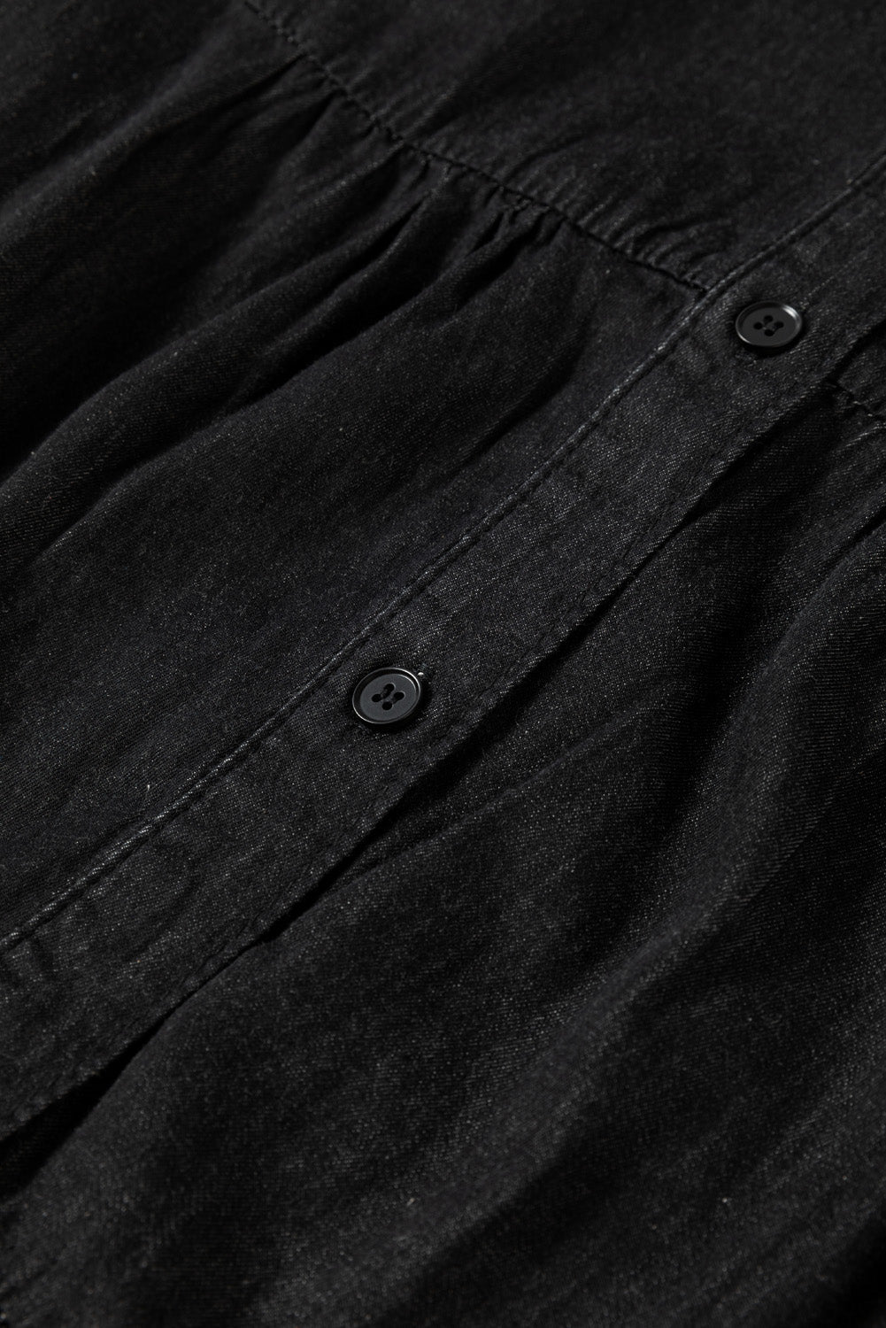 Sol® | Denim dress with notched three-quarter sleeves