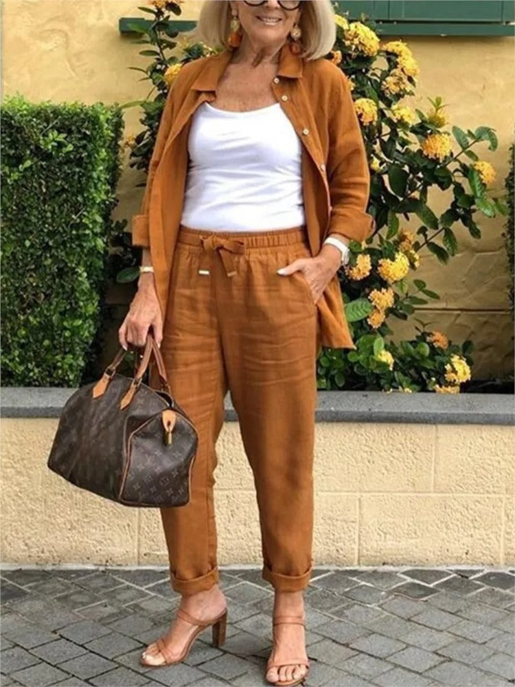 Aranza® | Set of trousers and long-sleeved shirt