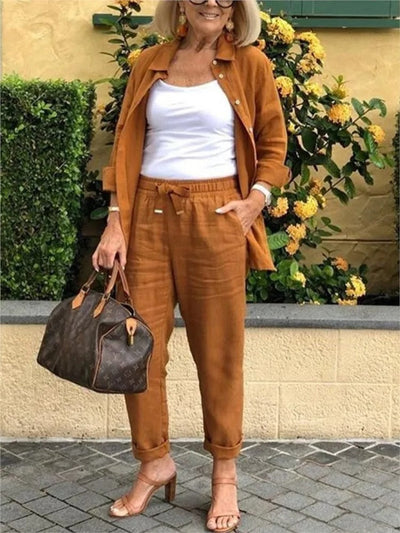 Aranza® | Set of trousers and long-sleeved shirt