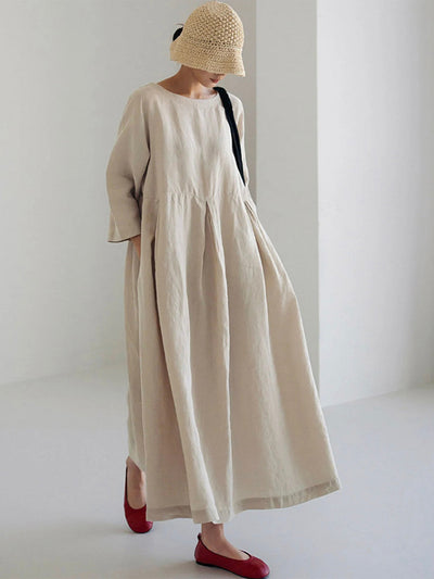 Isabel® | Loose linen dresses with side pockets