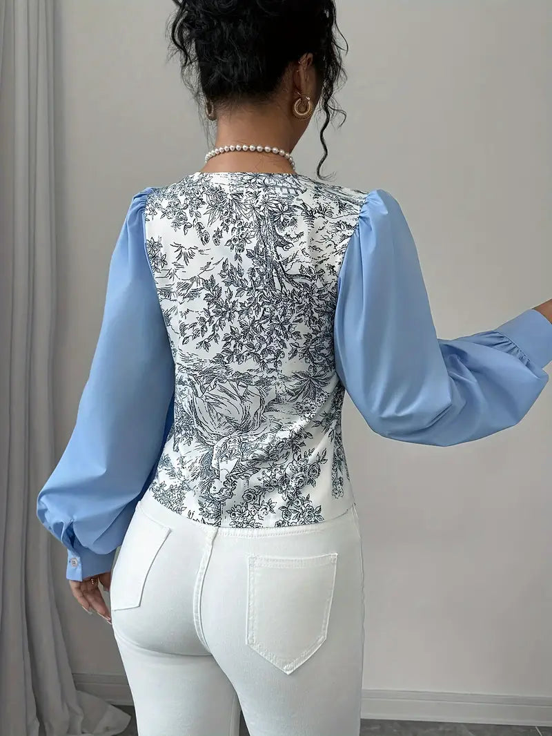 Mireya® | Vintage cotton blouse with puff sleeves