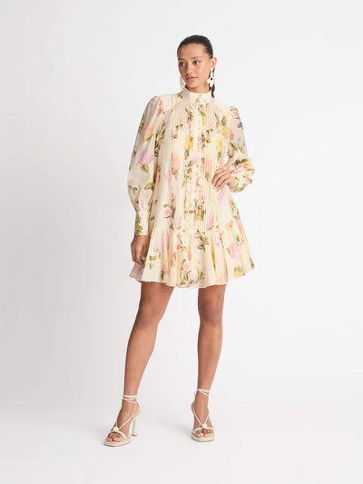 Amelia® | Mini shirt dress with lace trim