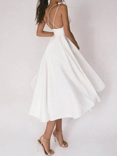 Macarena® | Elegant Dress With V-Neck And Straps