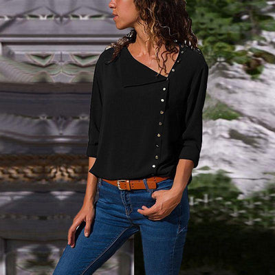 Alina® | Long-Sleeved Shirt With A Slanted Collar