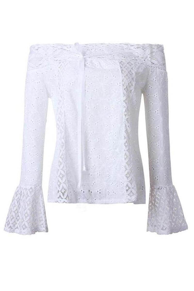 Carina® | Shoulder to shoulder lace blouse