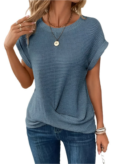 Amadita® | Women'S Knitted Wrap Blouse In Plain Colors