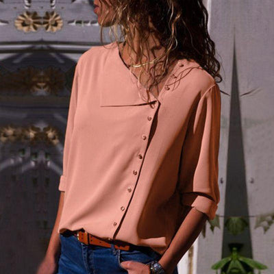 Alina® | Long-Sleeved Shirt With A Slanted Collar