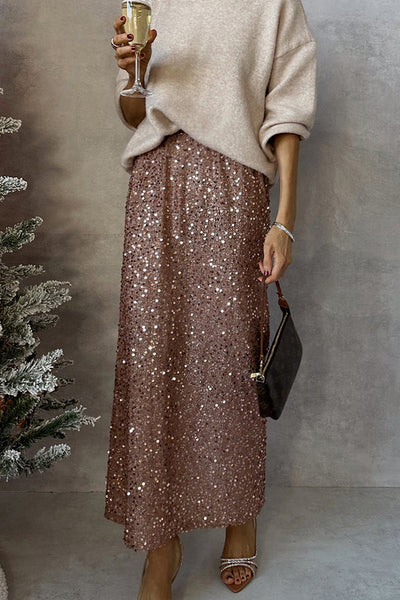 Madeline® | Fashionable slimming sequin high waist skirt