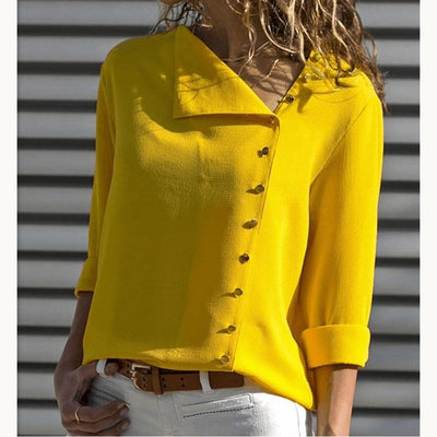 Alina® | Long-Sleeved Shirt With A Slanted Collar