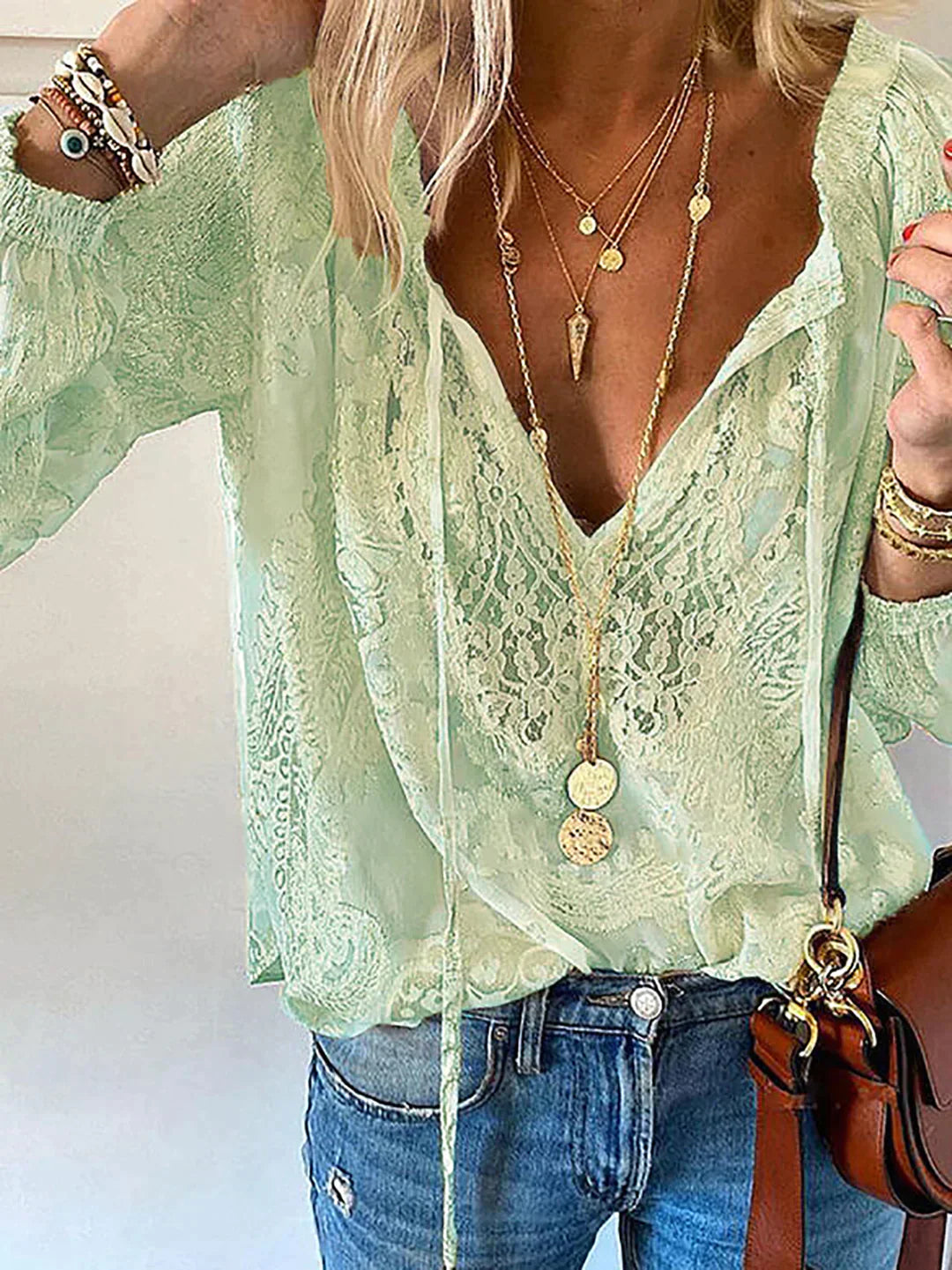 Trinidad® | Long Sleeve Blouse With Lace Details