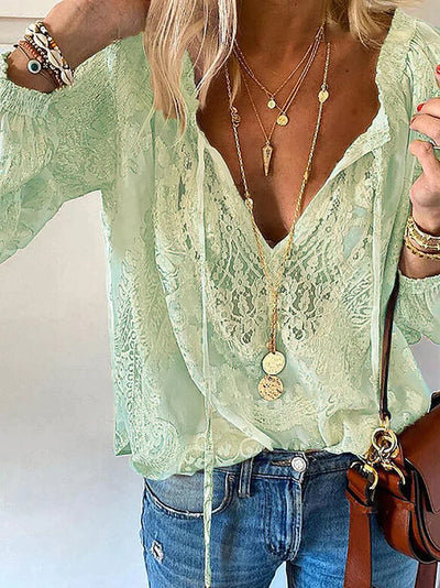 Trinidad® | Long Sleeve Blouse With Lace Details