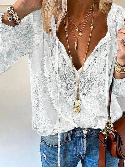 Trinidad® | Long Sleeve Blouse With Lace Details