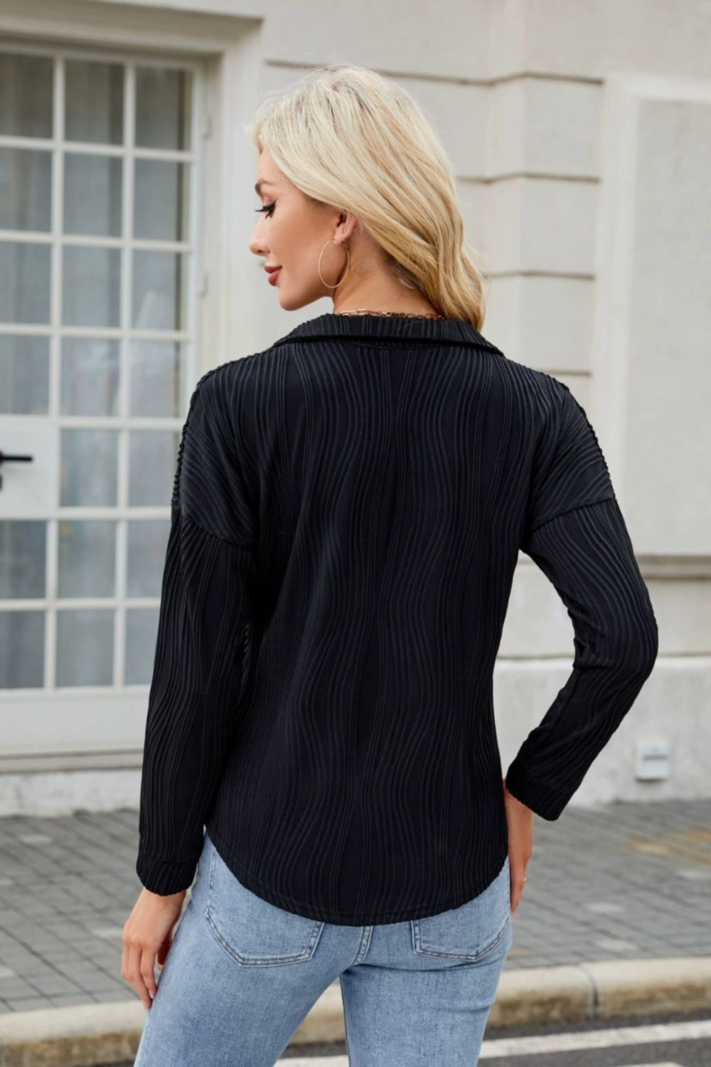 Ana® | Structured, long-sleeved blouse with a collar
