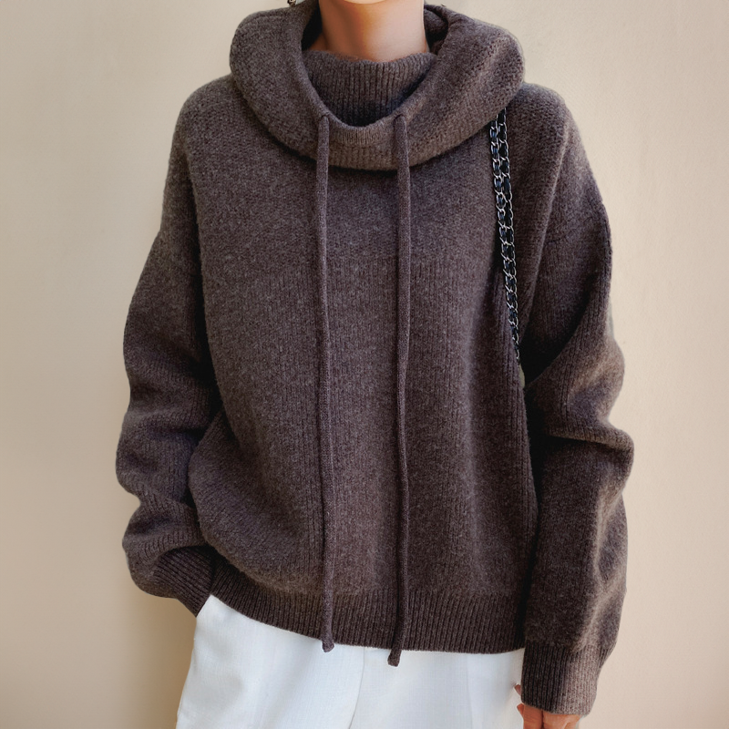 Delfina® | Elegant turtleneck sweater made of merino wool