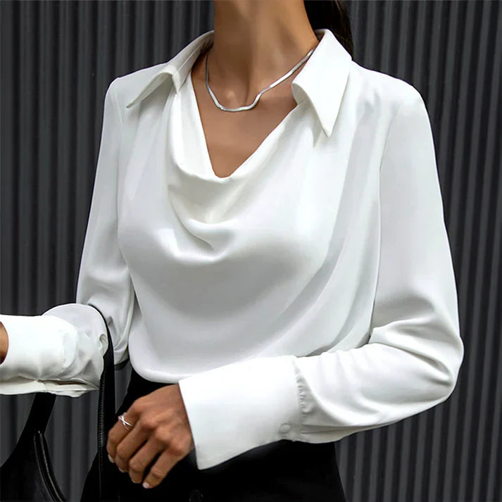 Bryleigh® | Long Sleeves Satin Blouse