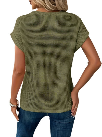 Amadita® | Women'S Knitted Wrap Blouse In Plain Colors