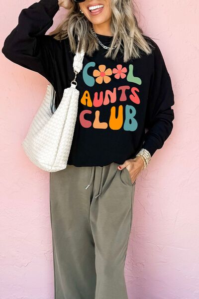 Luz® | Long sleeve crew neck sweatshirt with letter graphic
