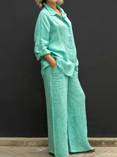Trinidad® | Casual Linen Blouse And Pants Set