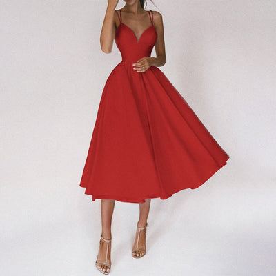 Macarena® | Elegant Dress With V-Neck And Straps