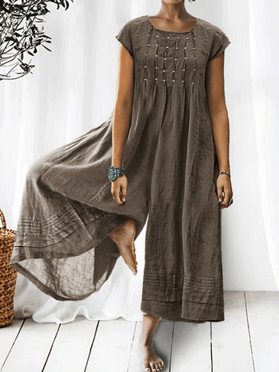 Gara® | Casual Plain Short Sleeve Blouse