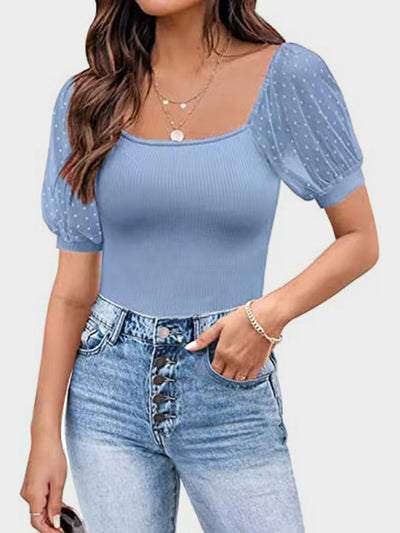 Agustina® | Short-sleeved T-shirt with a square neckline