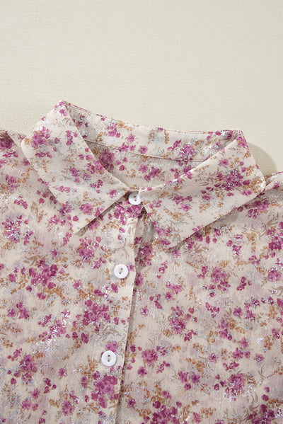 Angela® | Printed long sleeve collared shirt