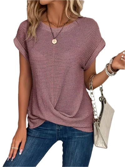 Amadita® | Women'S Knitted Wrap Blouse In Plain Colors