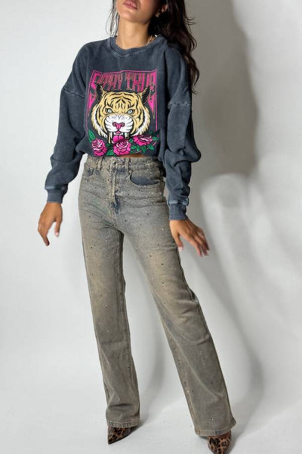 Nuala® | Tiger head sweatshirt