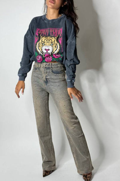 Nuala® | Tiger head sweatshirt