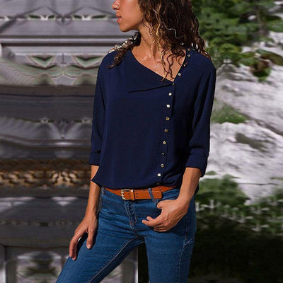 Alina® | Long-Sleeved Shirt With A Slanted Collar