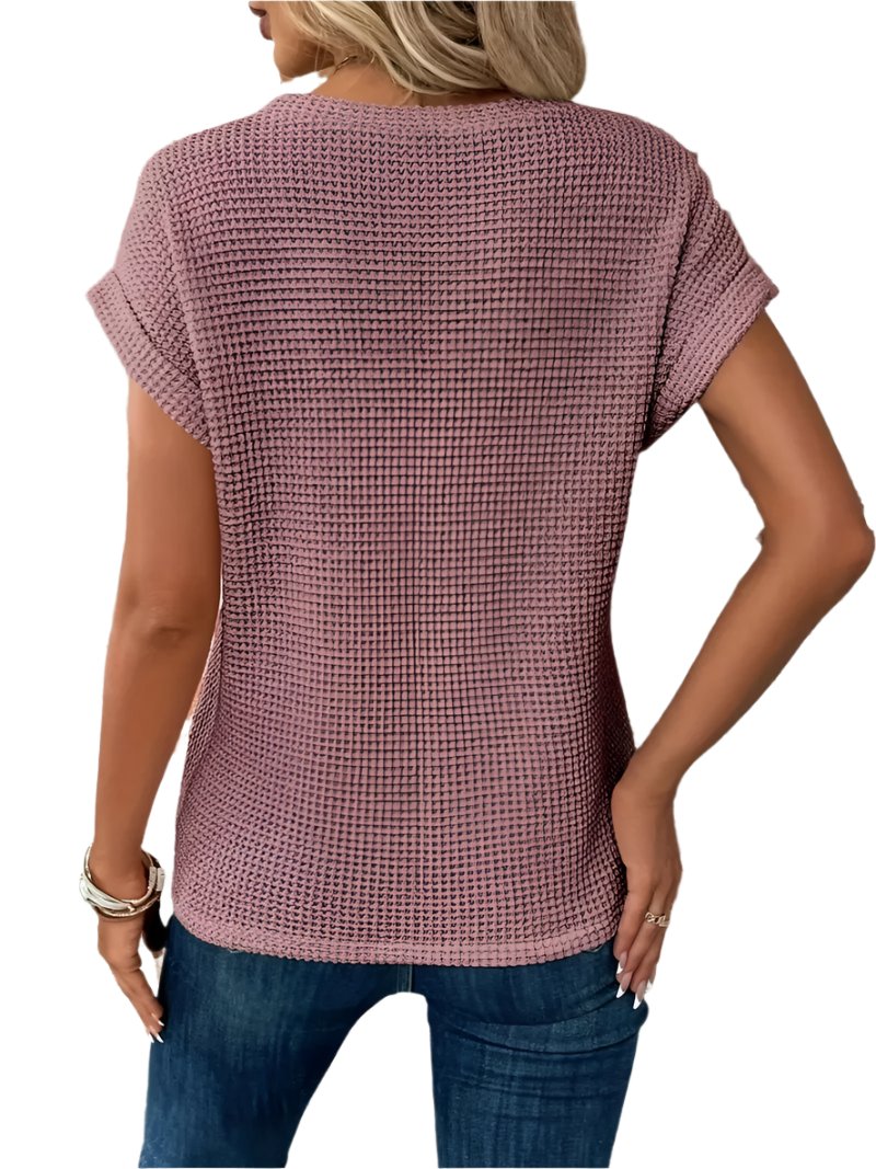 Amadita® | Women'S Knitted Wrap Blouse In Plain Colors