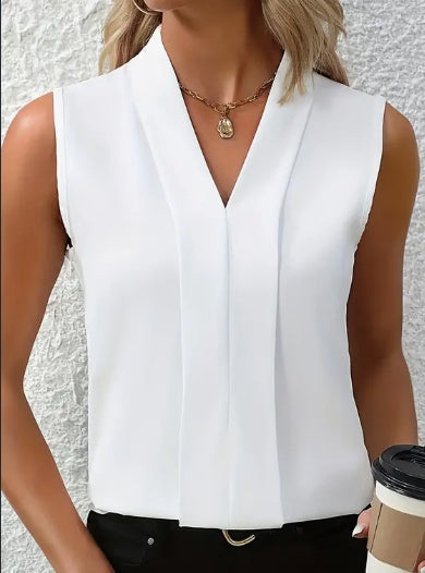 Anemona® | Elegant Sleeveless V-Neck Blouse For Women