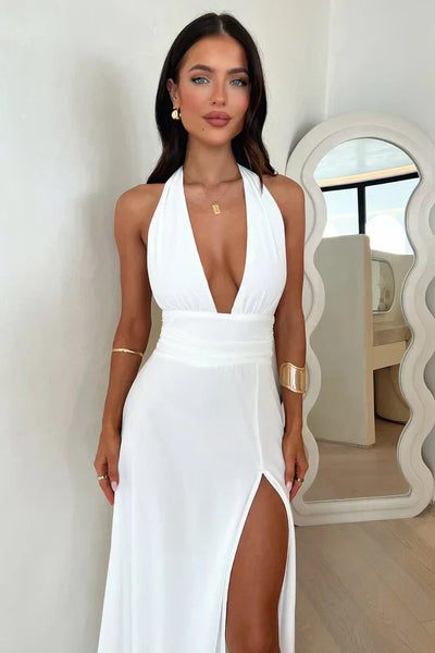 Adelaida® | Long backless dress with slit