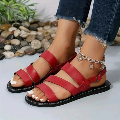 Tori® | Ankle Strap Beach Flats Sandals