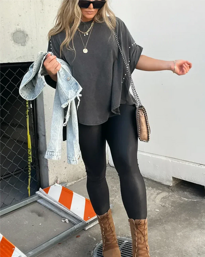 Amayrani® | Oversized T-Shirt With Studs