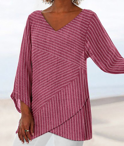 Elsa® | Chic striped blouse with 3/4 sleeves for women