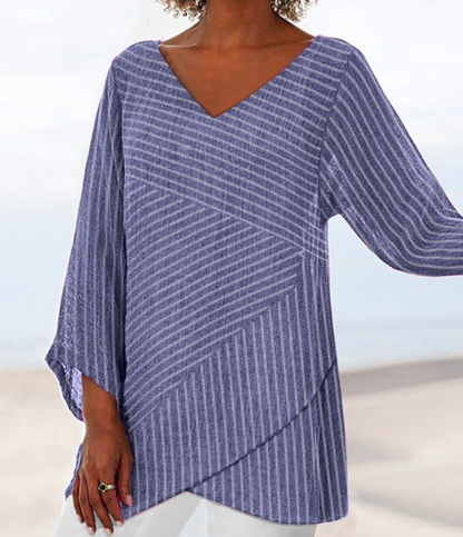 Elsa® | Chic striped blouse with 3/4 sleeves for women