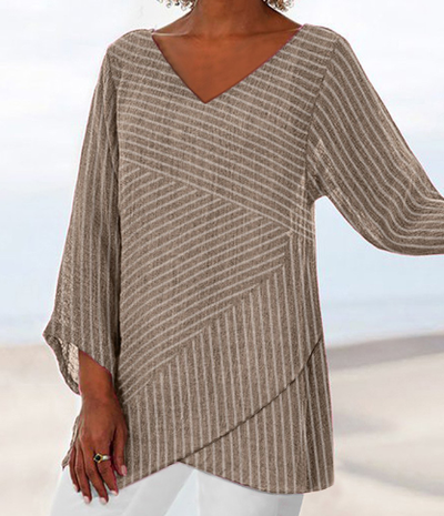 Elsa® | Chic striped blouse with 3/4 sleeves for women