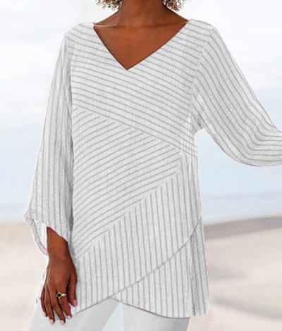 Elsa® | Chic striped blouse with 3/4 sleeves for women
