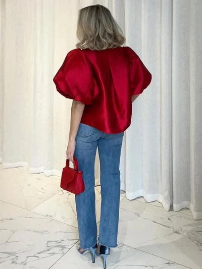 Fernanda® | Elegant Blouse With Puff Sleeves For Women