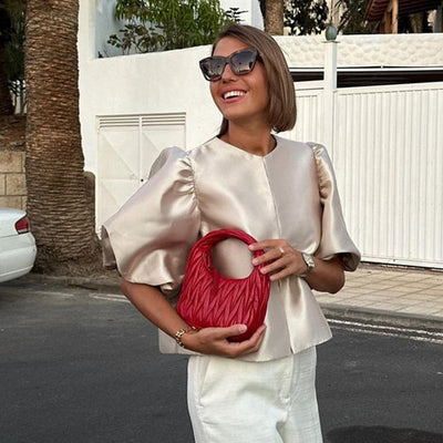Fernanda® | Elegant Blouse With Puff Sleeves For Women
