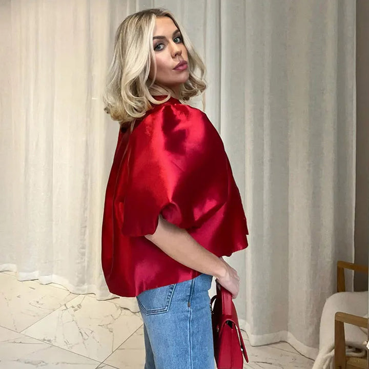Fernanda® | Elegant Blouse With Puff Sleeves For Women