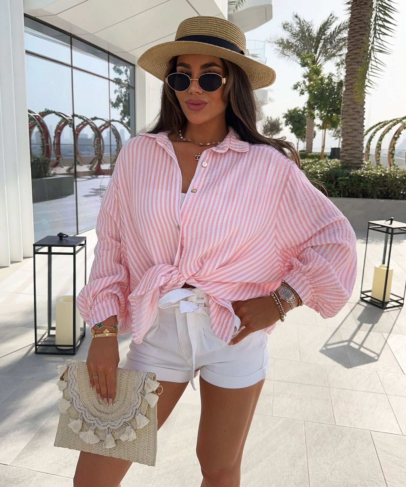 Madeleine® | Blouse Thick Stripes Peach