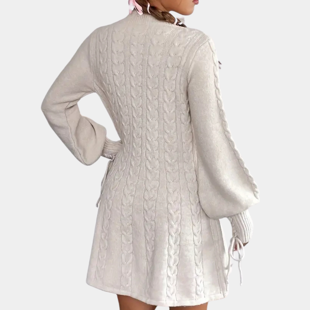 Acantha® | V-neck dress with puff sleeves for women