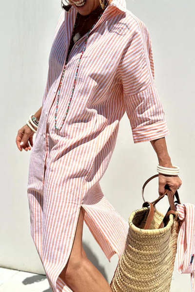 Rocío® | Casual Striped Shirt Blouse
