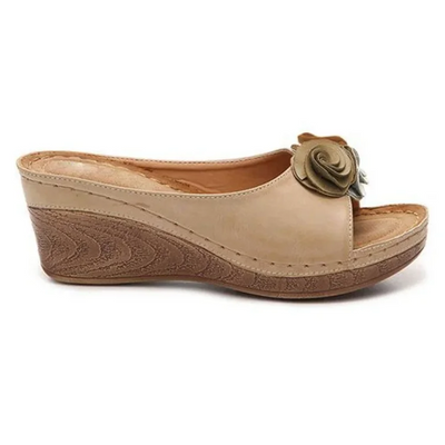 Ximena® | Comfortable leather floral sandals