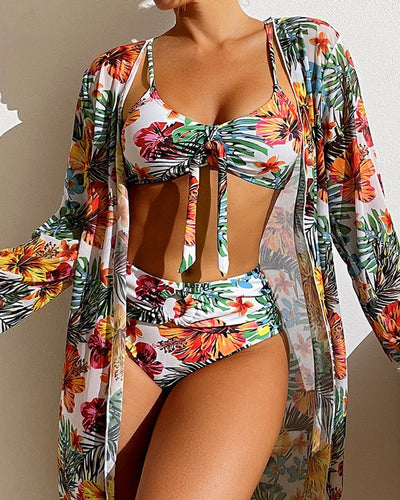 Diana® | Three-Piece Floral Bikini Set